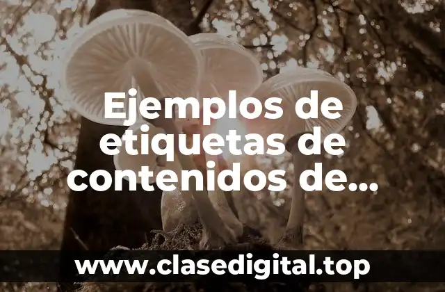 Ejemplos de etiquetas de contenidos de productos de belleza importados