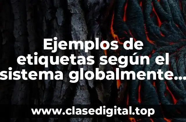 Ejemplos de etiquetas según el sistema globalmente armonizado