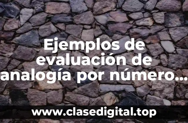 Ejemplos de evaluación de analogía por número de entidades