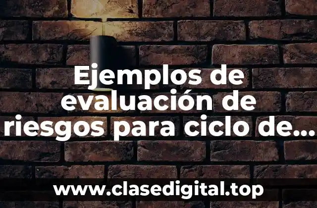 Ejemplos de evaluación de riesgos para ciclo de egresos