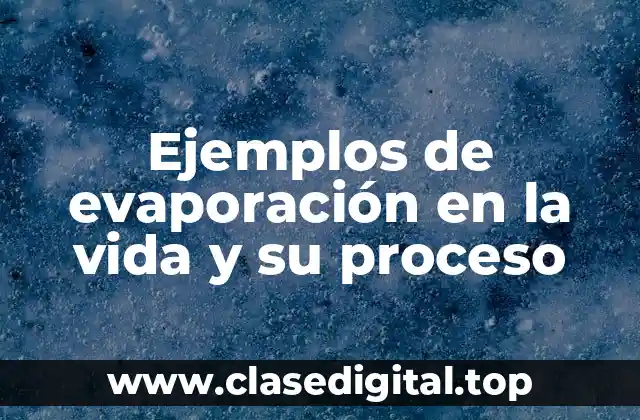 Ejemplos de evaporación en la vida y su proceso