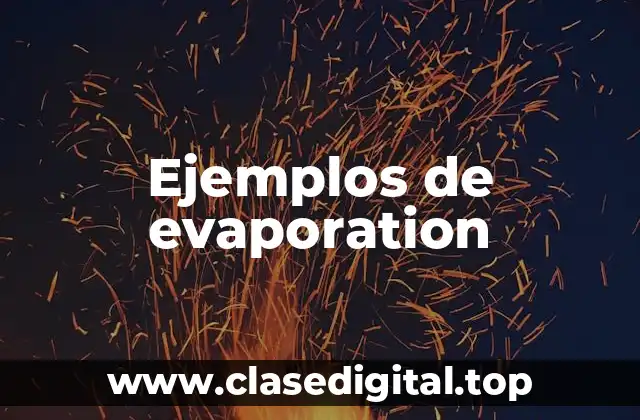 Ejemplos de evaporación