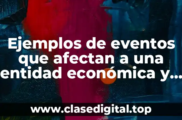 Ejemplos de eventos que afectan a una entidad económica y Significado