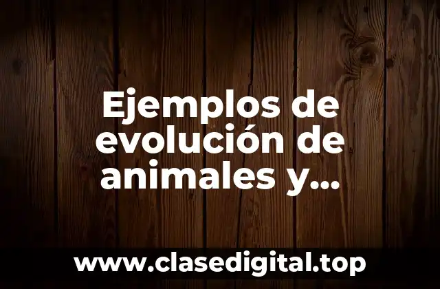 Ejemplos de evolución de animales y Significado