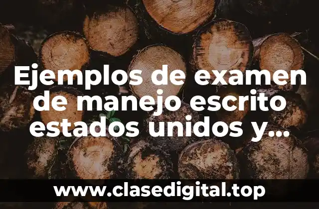 Ejemplos de examen de manejo escrito estados unidos y Significado