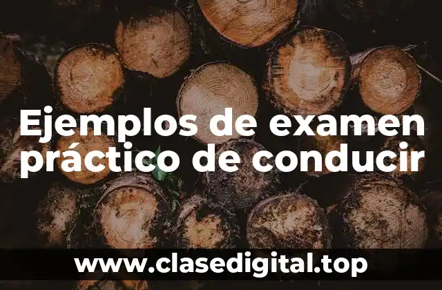 Ejemplos de examen práctico de conducir