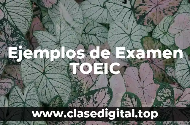 Ejemplos de Examen TOEIC