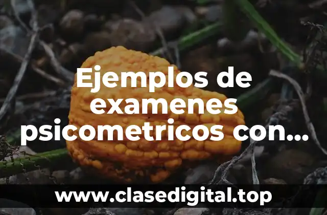 Ejemplos de examenes psicometricos con respuestas