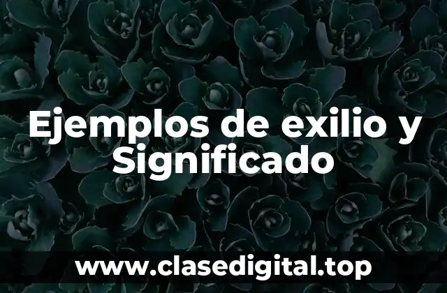 Ejemplos de exilio