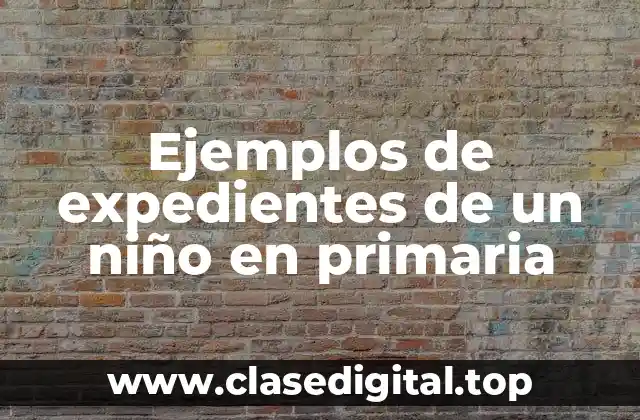 Diferencia entre un expediente de un niño en primaria y un expediente de un adulto