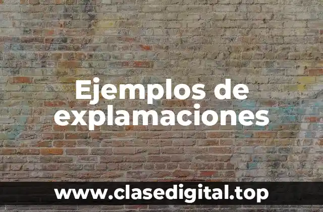Ejemplos de explamaciones