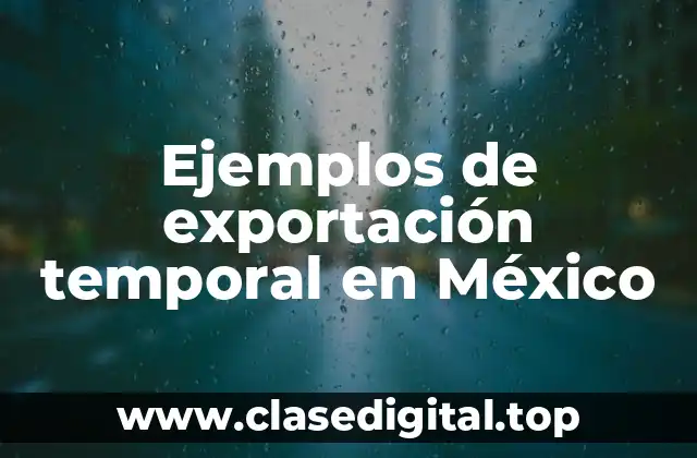 Ejemplos de exportación temporal en México