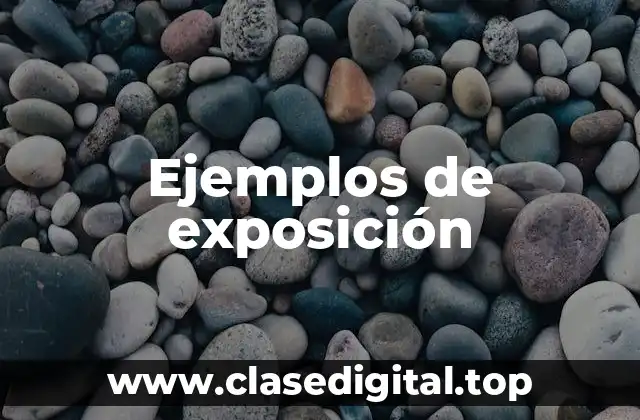 Ejemplos de exposición