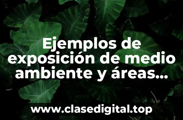 Ejemplos de exposición de medio ambiente y áreas naturales protegidas