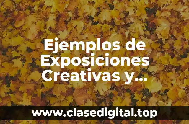 Ejemplos de Exposiciones Creativas y Dinámicas