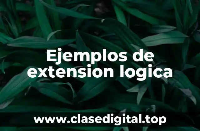 Ejemplos de extension logica