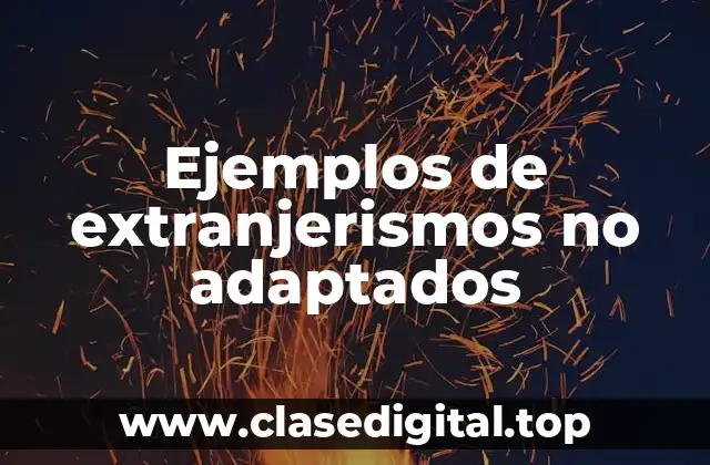 Ejemplos de extranjerismos no adaptados