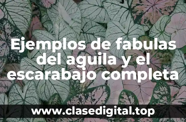 Ejemplos de fabulas del águila y el escarabajo completa