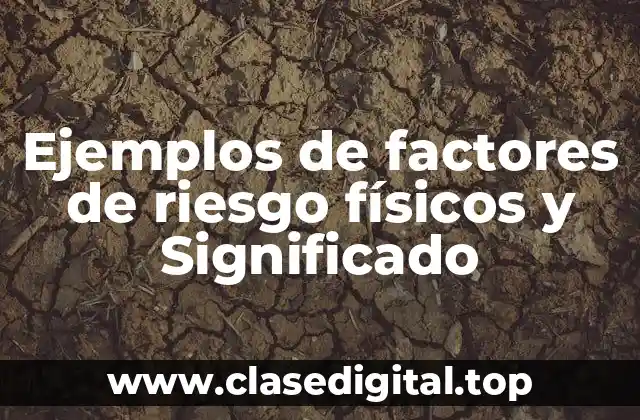 Ejemplos de factores de riesgo físicos y Significado