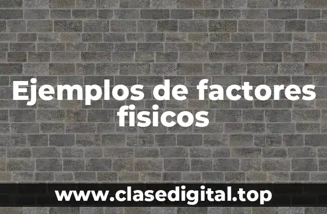 Ejemplos de factores fisicos