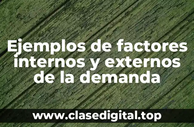 Ejemplos de factores internos y externos de la demanda