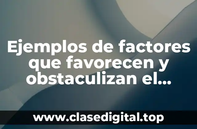 Ejemplos de factores que favorecen el desarrollo empresarial
