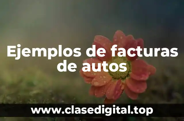 Ejemplos de facturas de autos