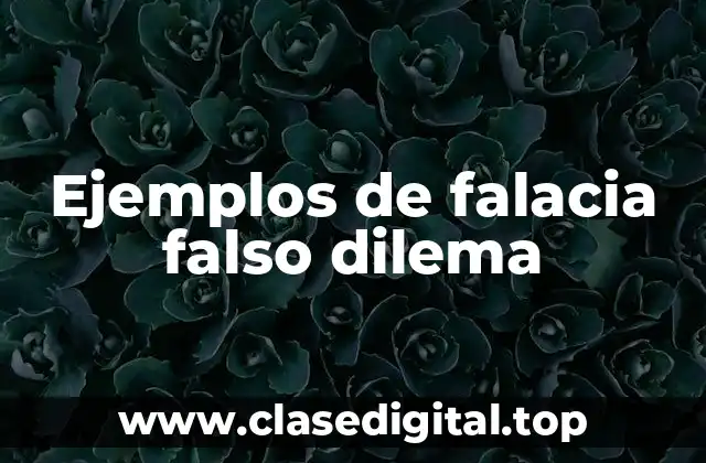 Ejemplos de falacia falso dilema