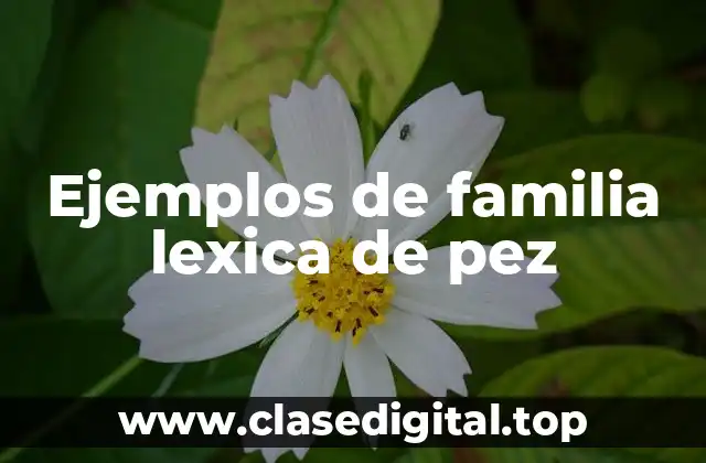 Ejemplos de familia lexica de pez