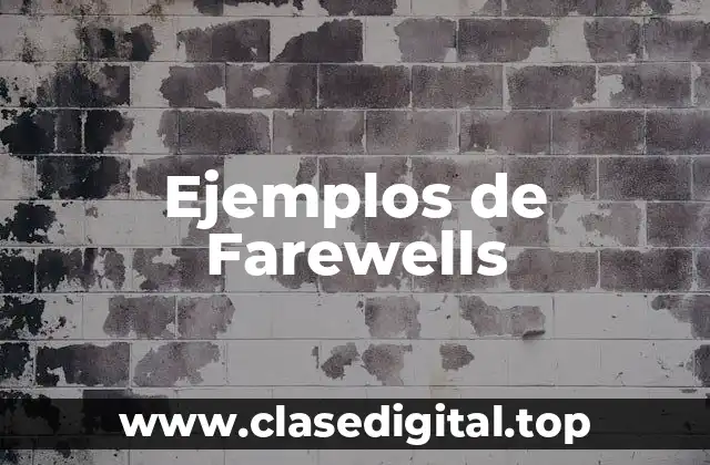 Ejemplos de Farewells