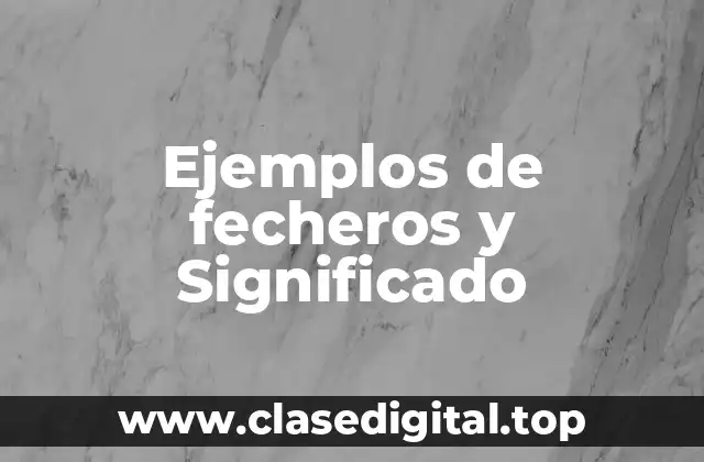 Ejemplos de fecheros