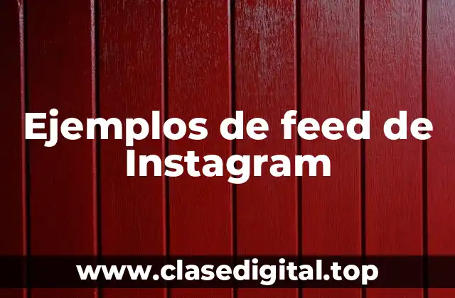 Ejemplos de feed de Instagram