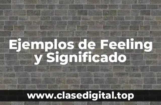 Ejemplos de Feeling y Significado