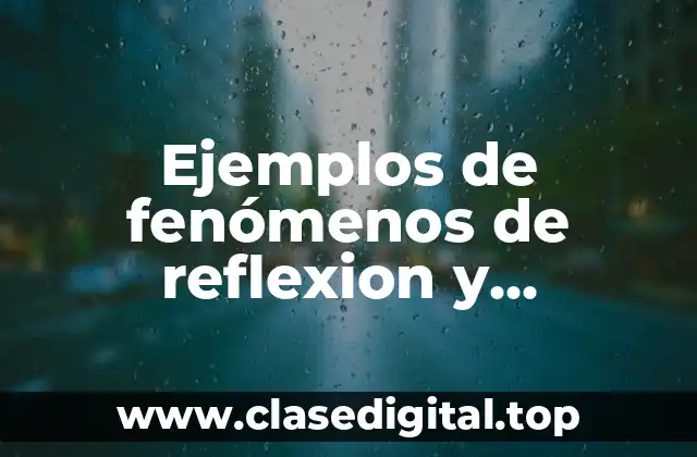 Ejemplos de fenómenos de reflexion y refracción de la luz