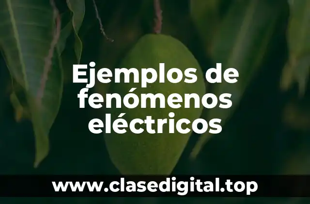 Ejemplos de fenómenos eléctricos