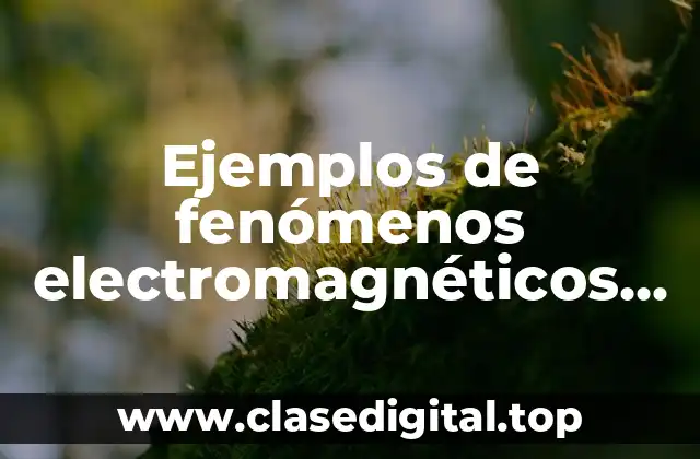 Ejemplos de fenómenos electromagnéticos que ocurren en la naturaleza
