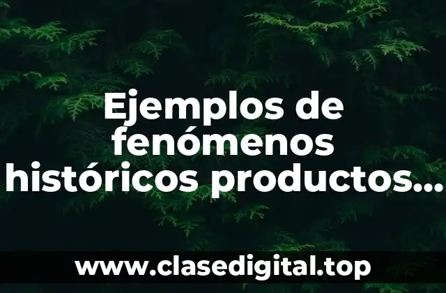 Ejemplos de fenómenos históricos productos de una serie de situaciones y Significado