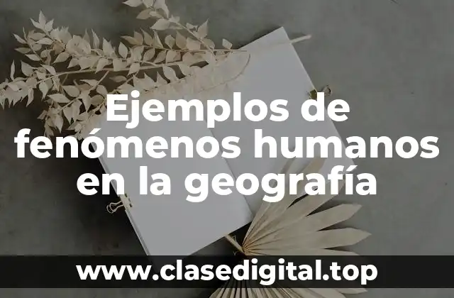 Ejemplos de fenómenos humanos en la geografía