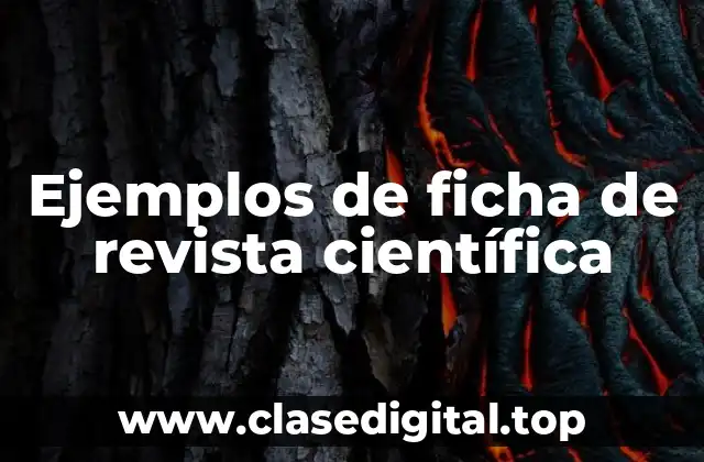 Ejemplos de ficha de revista científica