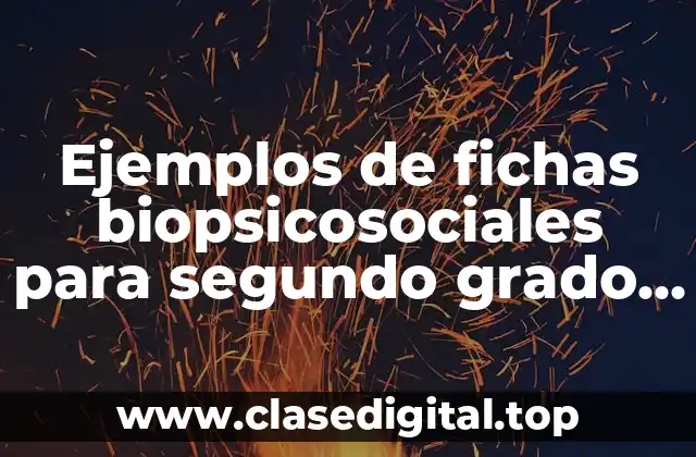 Ejemplos de fichas biopsicosociales para segundo grado de primaria