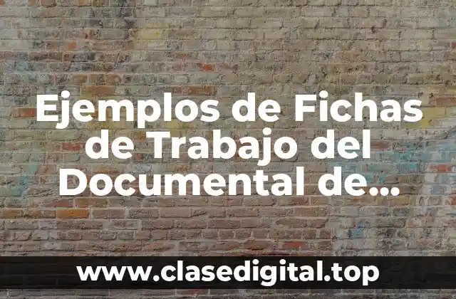 Ejemplos de Fichas de Trabajo del Documental de Farengei 911