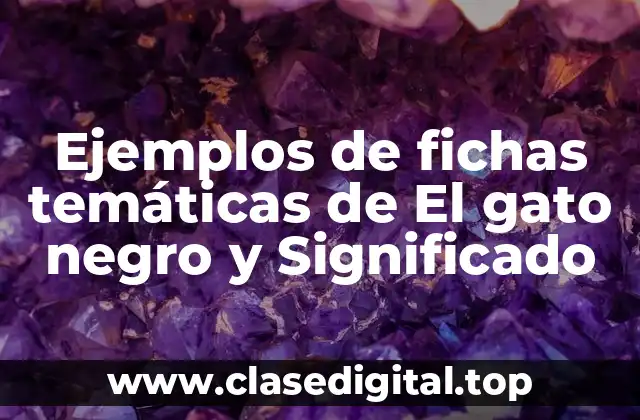 Ejemplos de fichas temáticas de El gato negro y Significado