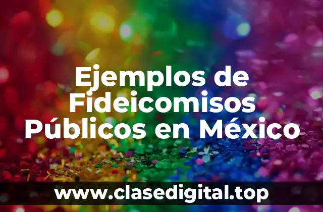 Ejemplos de Fideicomisos Públicos en México