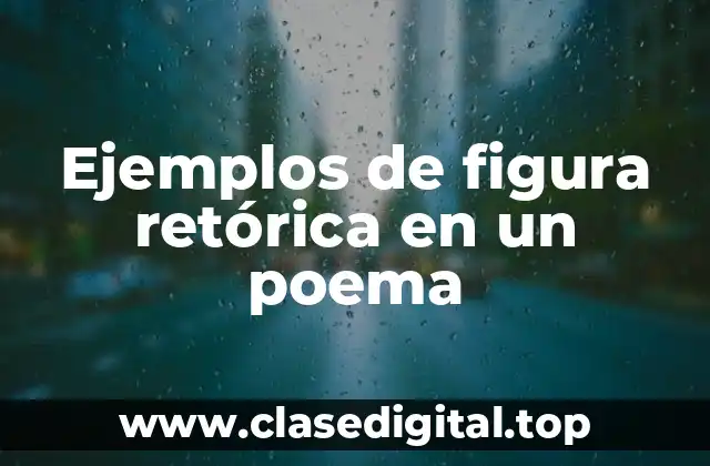 Ejemplos de figura retórica en un poema