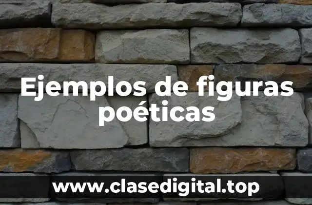 Ejemplos de figuras poéticas