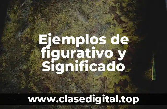 Ejemplos de figurativo y Significado