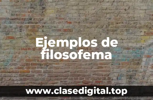 Ejemplos de filosofema