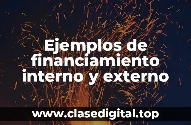 Ejemplos de financiamiento interno y externo