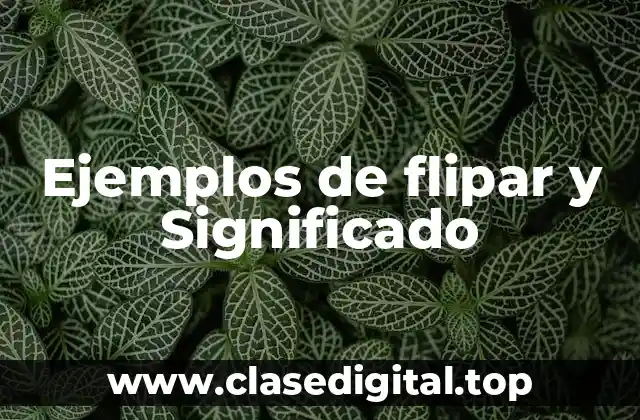Ejemplos de flipar y Significado
