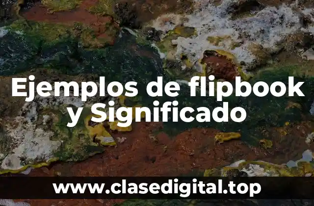 Ejemplos de flipbook y Significado